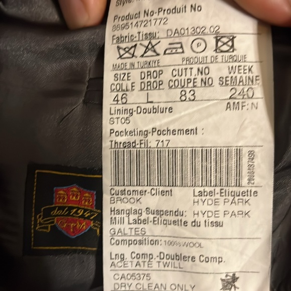 Vintage blazer 46L lanificio halted Turkish - Picture 7 of 8